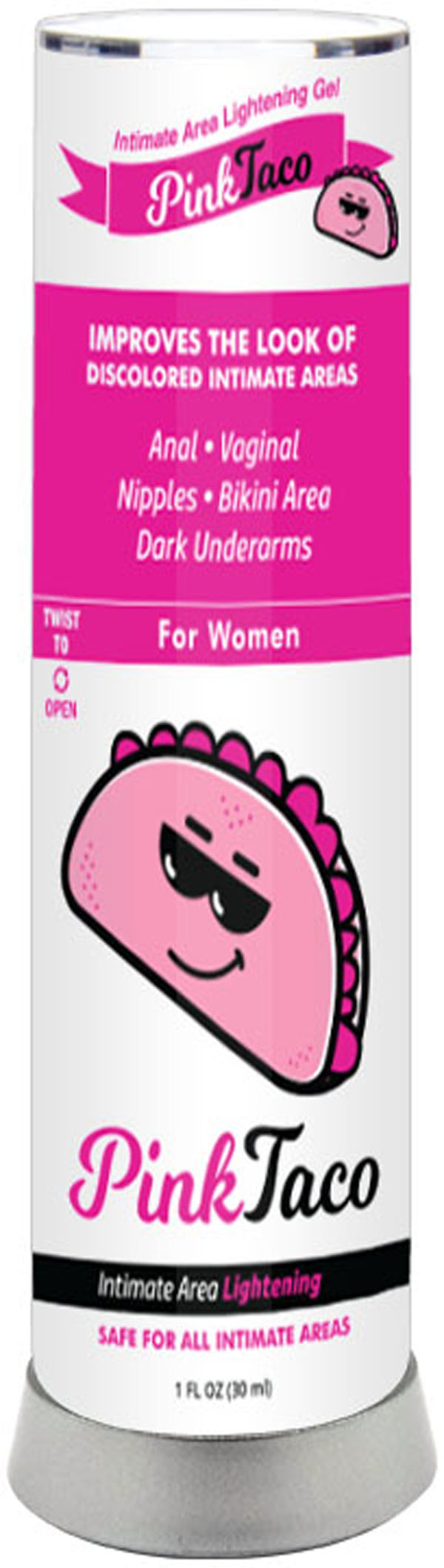 9pLZB0tsTqfkavczs4IISWXC5TSI07I8 Pink Taco Intimate Area Lightening Gel 1 Oz Bottle - Image 1