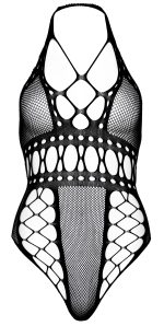 Multi Net Thong Teddy - One Size - Black - Image 7