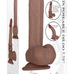 Flexskin Poseable Dildo - 7.75 Inch - Dark