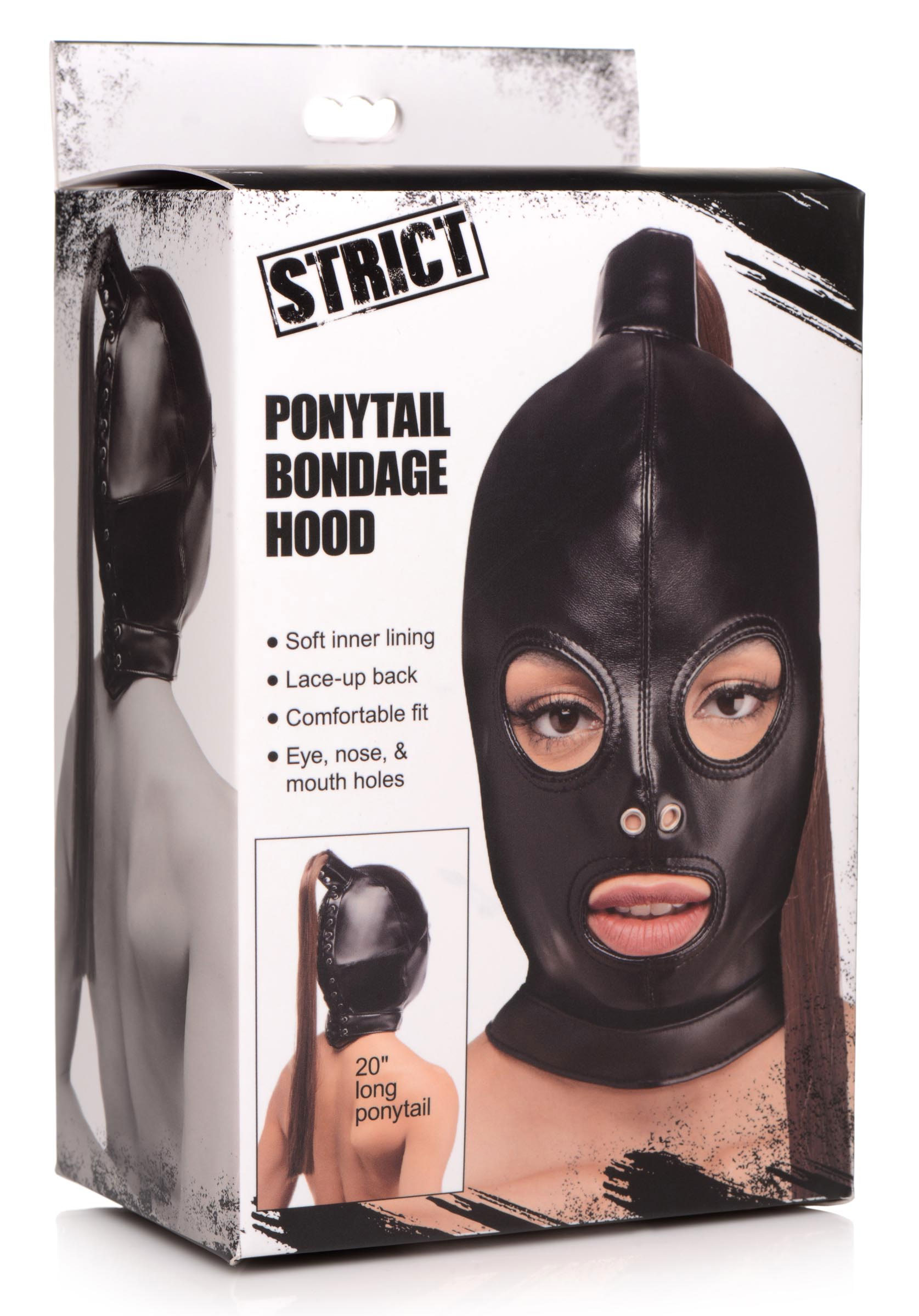 ALjP8aT0pTRomdcZ2SGS2SJYgzE3bWC9 Ponytail Bondage Hood - Black - Image 1