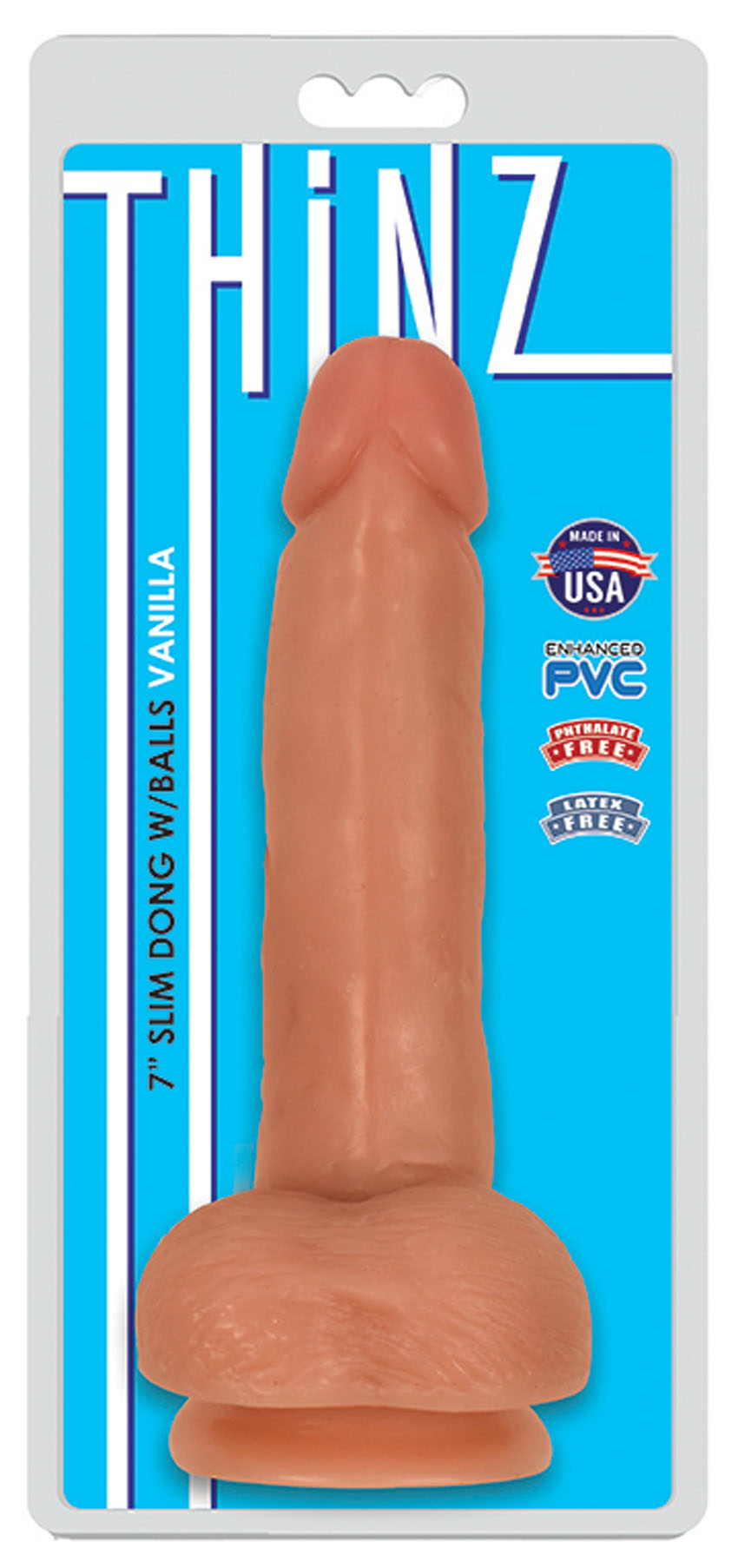 CN-09-0429-11 Chocolate 6" 7 Inch Slim Dong With Balls - Vanilla - Image 1