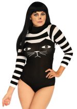 Striped Cat Bodysuit - One Size - Image 3