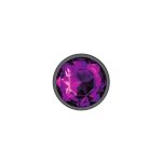 Purple Round Gem Gunmetal Metal Plug - Sm - Image 5