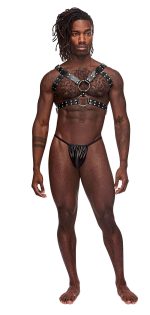 Gemini Leather Harness - One Size - Black - Image 6