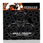 Willy Rings 3-Pack Cockrings - Black - Image 3