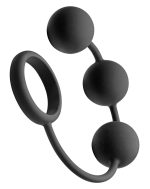 Tom of Finland Silicone Cock Ring With 3 Weighted Balls - Image 2