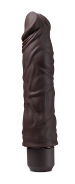 Dr. Skin Silicone - Dr. David - 8 Inch Vibrating Dildo - Brown - Image 4