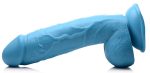 Pop Pecker 8.25 Inch Dildo With Balls - Blue - Image 3