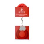 Pleasure Handcuffs Furry - Red