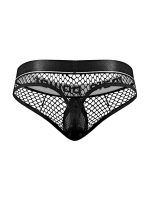 Cock Pit Net Cock Ring Thong - L/ XL - Black - Image 3