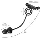 Anal Adventures - Platinum - Silicone Anal Ball With Vibrating C-Ring - Black - Image 3