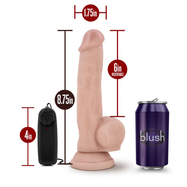 BzPHbveD Dr. Skin - Dr. Jay - 8.75 Inch Vibrating Cock With Suction Cup - Vanilla - Image 1