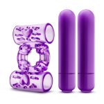 Play With Me - Double Play - Dual Vibrating Cock Ring - Purple - Image 5