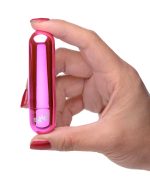 10x Rechargeable Vibrating Metallic Bullet - Pink - Image 7