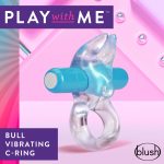 Play With Me – Bull Vibrating C-Ring - Blue - Image 3