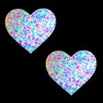Sprankles Neon Blacklight Glitter I Heart U Nipztix Pasties - Image 2