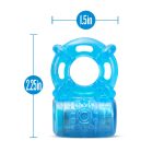 Stay Hard - Rechargeable 5 Function Cock Ring - Blue - Image 4