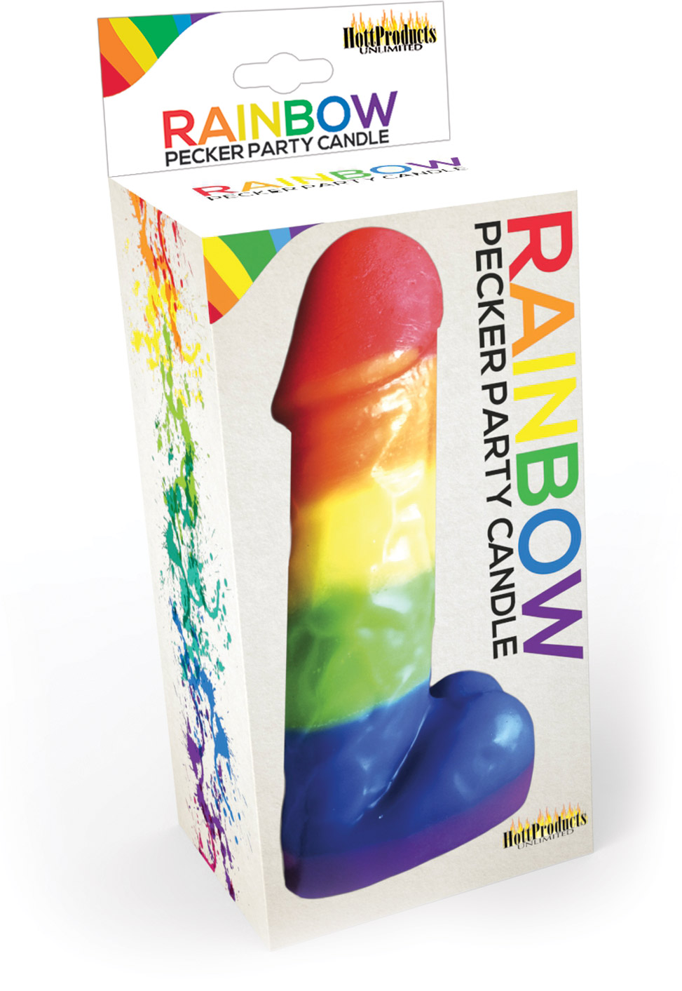 CWe2lTHupRmIFdvNYVRjW9enF16vq3Uw Rainbow Pecker Party Candle 7 Inches - Image 1