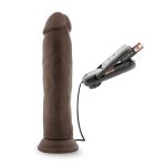 Dr. Skin - Dr. Throb - 9.5 Inch Vibrating Realistic Cock With Suction Cup - Chocolate - Image 4