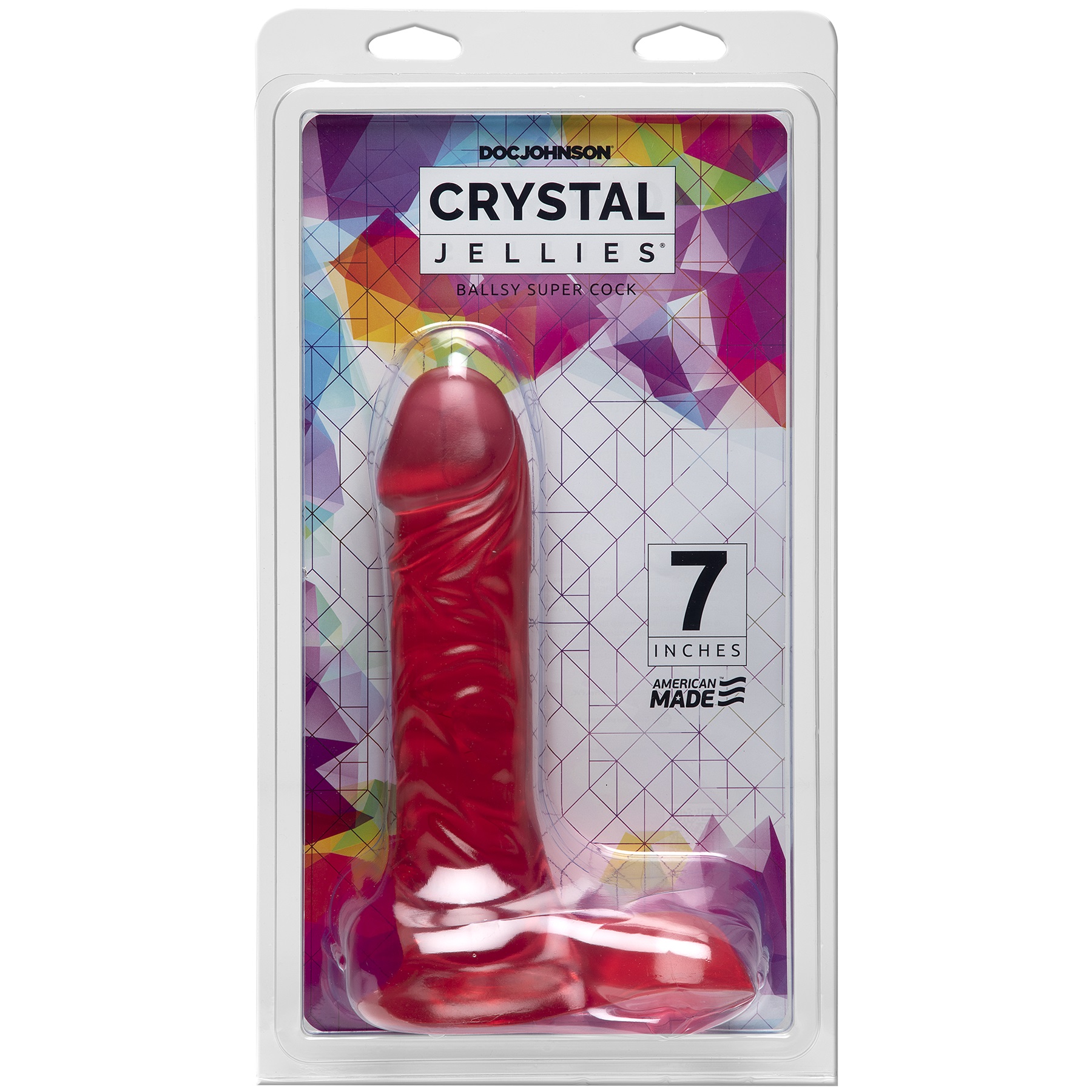 CfjkPVh8g3ZMywcqCNLH0SbUiFHC7cN6 Crystal Jellies 7 Inch Ballsy Supercock - Pink - Image 1