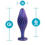 Anal Adventures Matrix - Swirling Bling Plug - Sapphire - Image 4