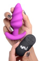 21x Silicone Swirl Plug With Remote - Purple - Image 6