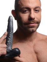 The Gargoyle Rock Hard Silicone Dildo - Silver - Image 8