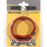 Boneyard Silicone Cock Strap 3 - Snap Ring - Red