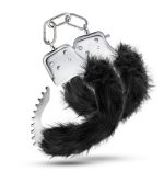 Temptasia - Plush Fur Cuffs - Black - Image 3