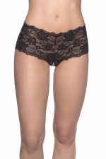 Crotchless Lace Boyshort - 3x/4x - Black - Image 2