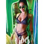 Sexy Bitch Bralette and Strappy Panty Set - Black - L/xl
