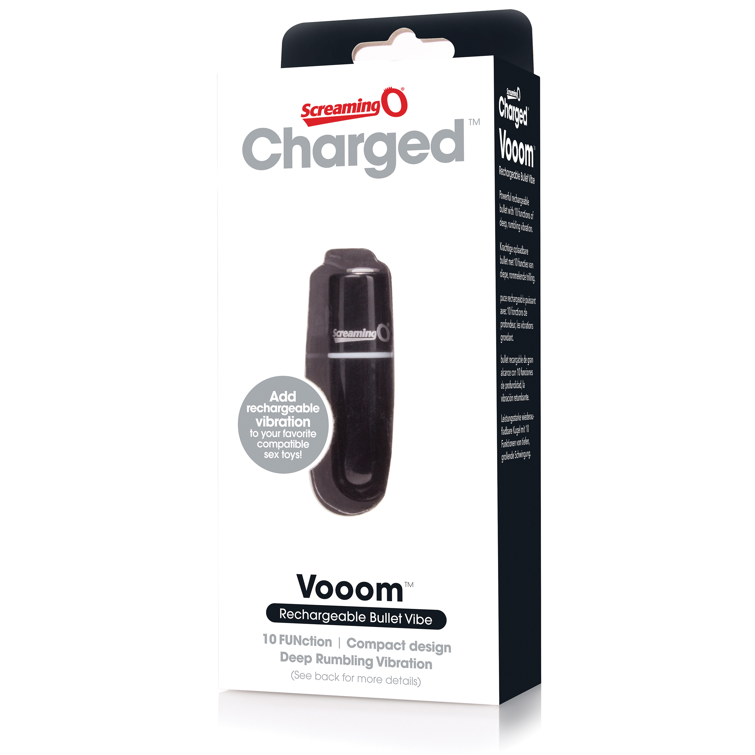 DaSxjBpQLWLhYIsCH1MyGY5xzcKfzLuf Charged Vooom Rechargeable Bullet Vibe - Black - Image 1