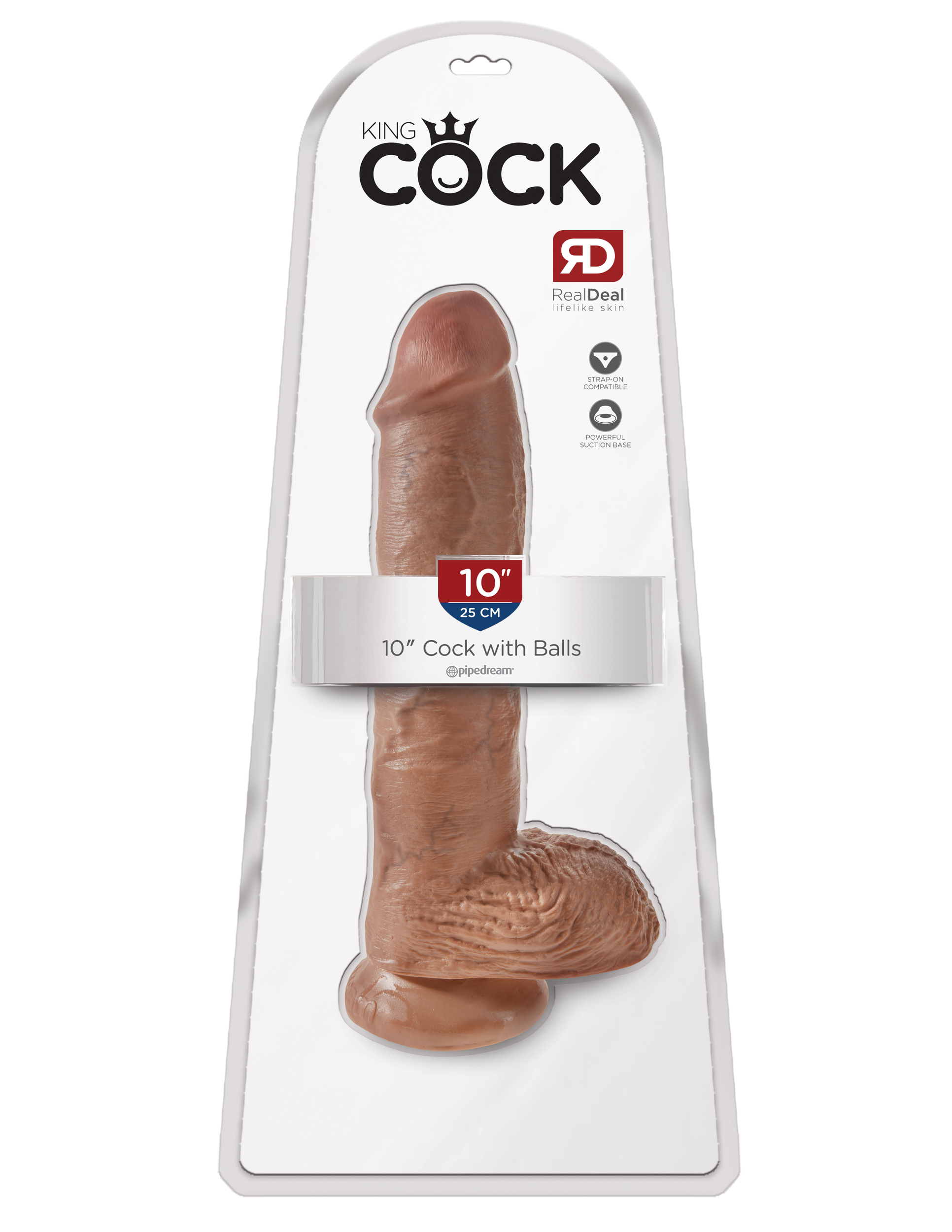 Df4T8kmVTNKFcQjN1c1OT7xiY1repiw2 King Cock 10 Inch Cock With Balls - Tan - Image 1