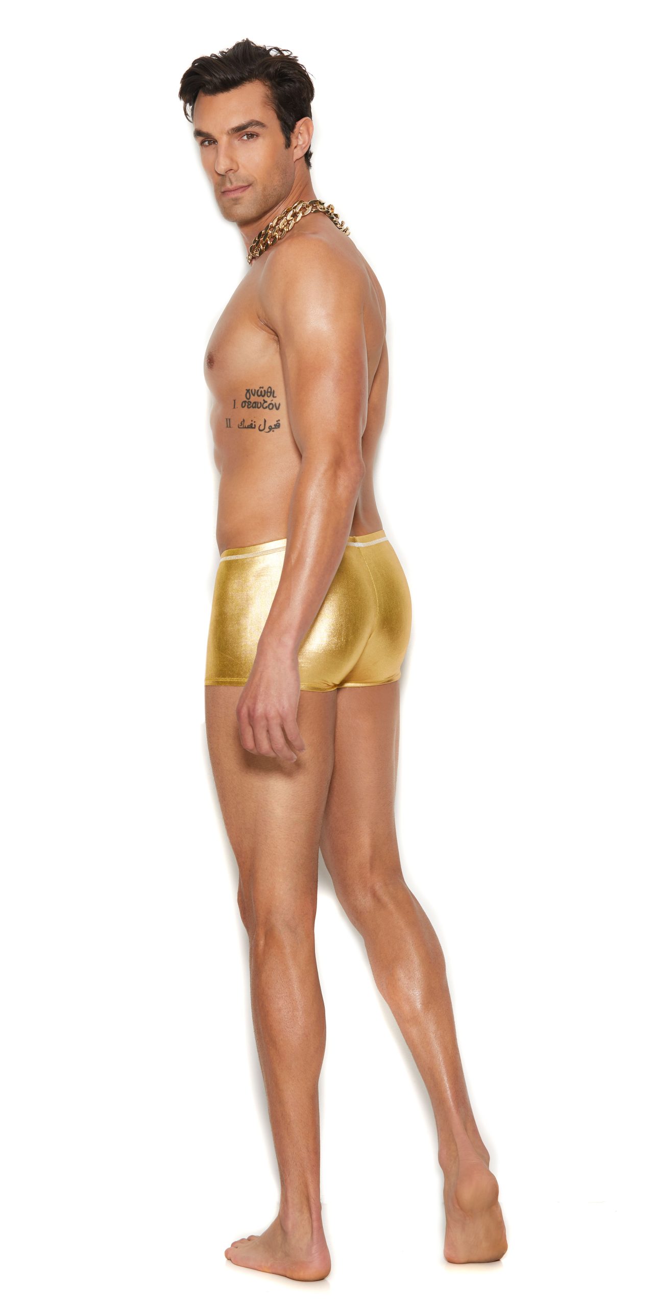 Dv4WEkwFAxeYnSiO5aSrfNRzHLenEJeU Men's Gold Lame Boxer Brief - Small/medium - Gold - Image 1