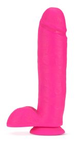 Neo - 10 Inch Dual Density Dildo - Neon Pink - Image 3