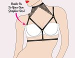 Galloon Lace Choker Harness - One Size - Black - Image 4