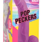 Pop Pecker 7.5 Inch Dildo With Balls - Purple