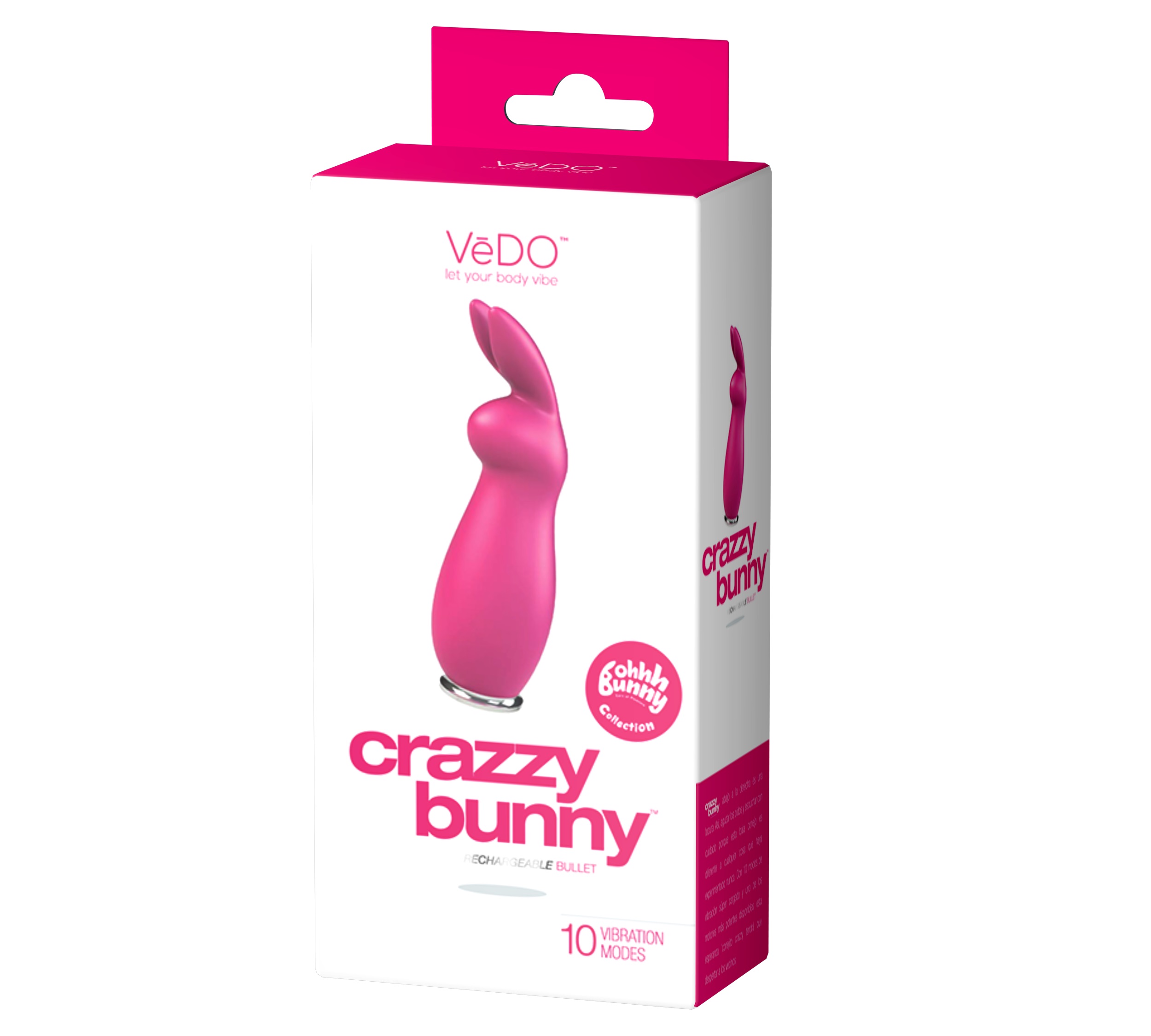 EjepMNi2UxTdXTL6s4r1VEsJ4YAnFzQL Crazzy Bunny Rechargeable Bullet - Pretty in Pink - Image 1