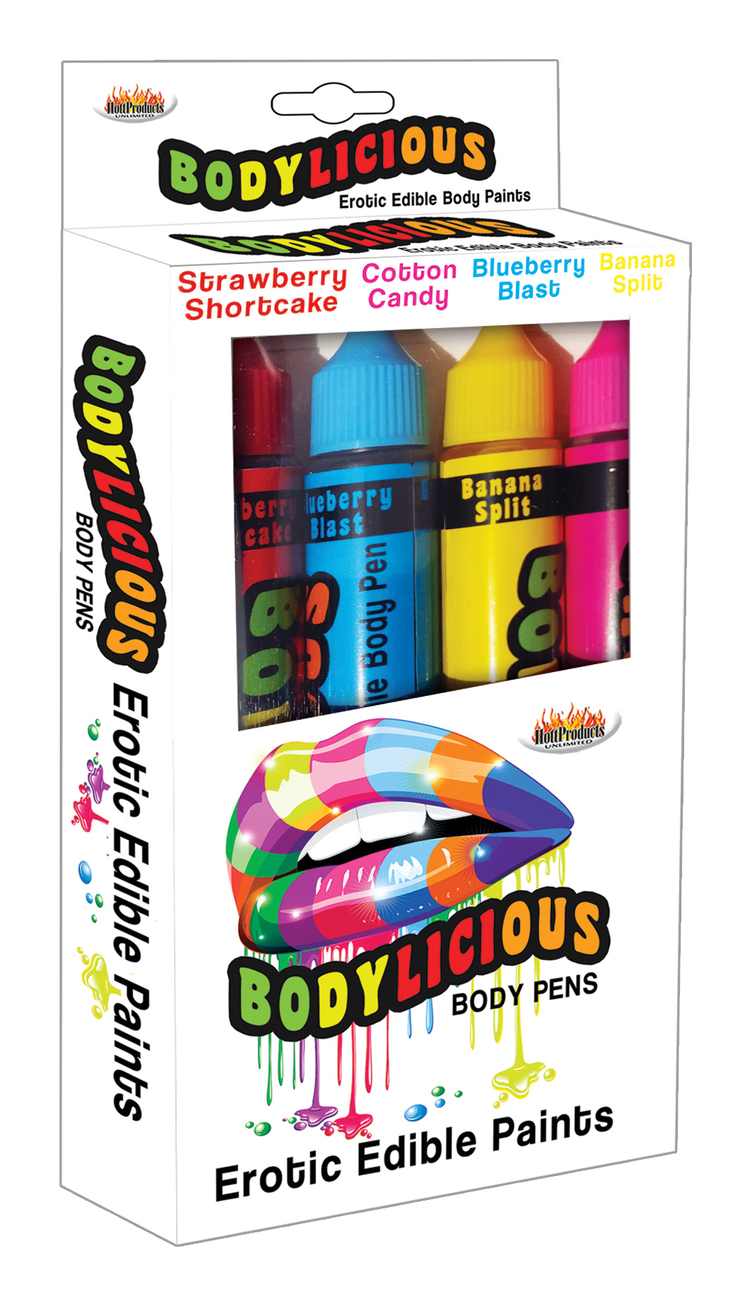 EmLroa3Potz6v2YGyr9Ay2H2QHtfU1uV Bodylicious Edible Body Pens - 4pk. - Assorted Flavors - Image 1