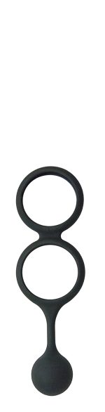 My Cock Ring Scrotum Ring With Weighted Ball Banger - Black - Image 2