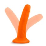 Neo - 5.5 Inch Dual Density Cock - Neon Orange - Image 6