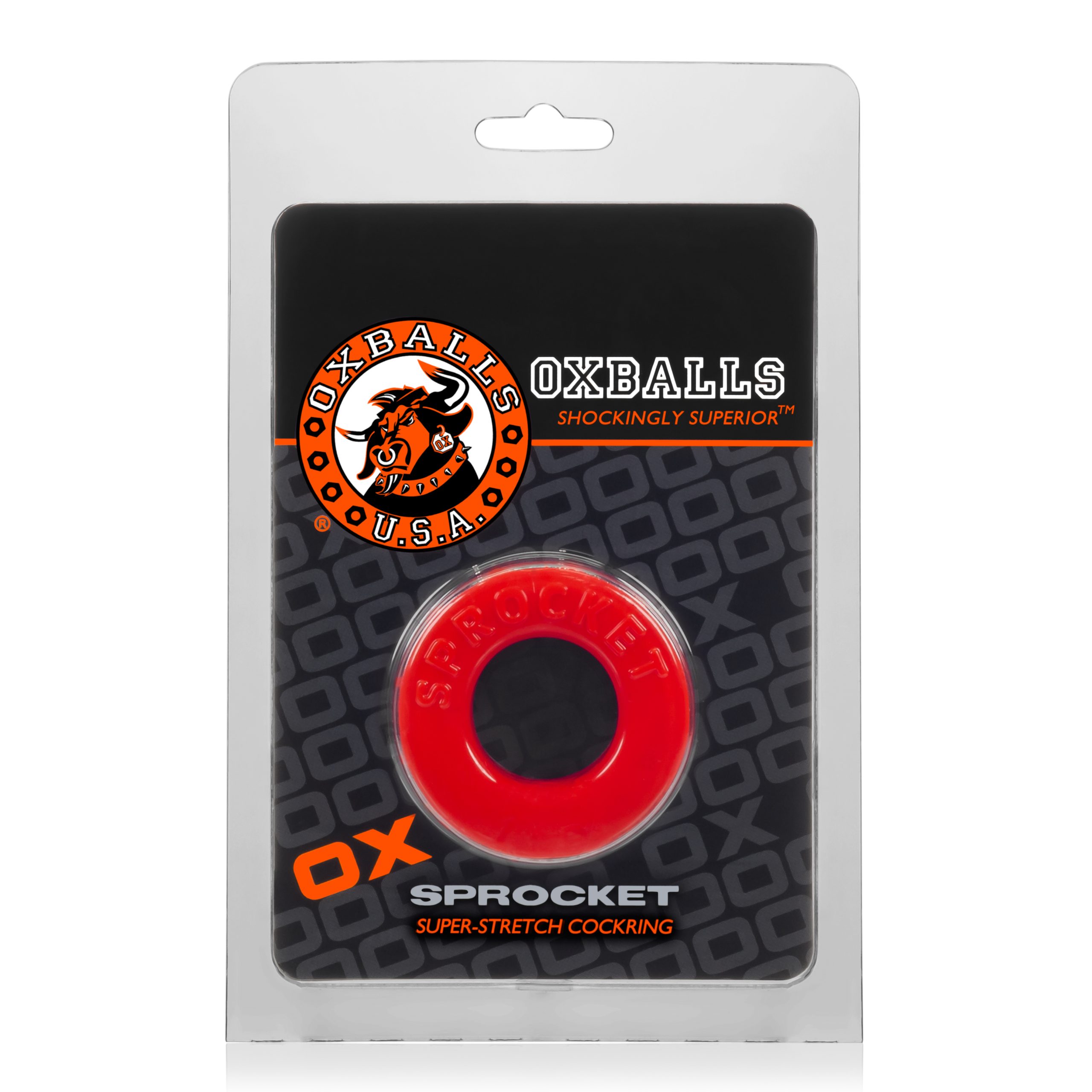 F3R8MF4XxBpnBqIhG41u73IDe1GStmly Sprocket Cockring Atomic Jock - Red - Image 1