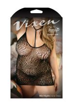 Wild Nights Harness Stretch Lace Dress With Open Back - Queen Size