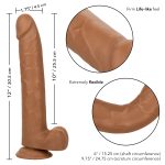 Size Queen 10 inch/25.5 Cm - Brown - Image 8