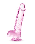 Naturally Yours - 6 Inch Crystalline Dildo - Rose - Image 2