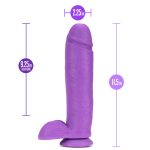 Neo - 11 Inch Dual Density Dildo - Neon Purple - Image 4