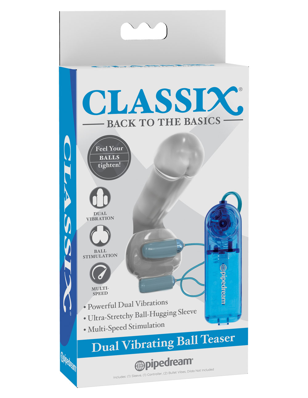 FU68GIbDEQuunkiZyO9Vgrl64cRShrbQ Classix Dual Vibrating Ball Teaser - Blue/clear - Image 1