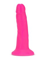 Neo Elite - 6 Inch Silicone Dual Density Cock - Neon Pink - Image 2