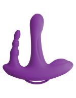 Threesome Rock n' Ride Silicone Vibrator - Purple - Image 5