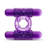 Play With Me - Double Play - Dual Vibrating Cock Ring - Purple - Image 2